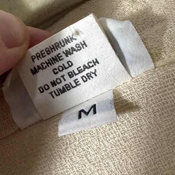 Habitat Women's Tencel Cotton Mother of Pearl Button Ivory Top Jacket Artsy Med - Picture 12 of 16